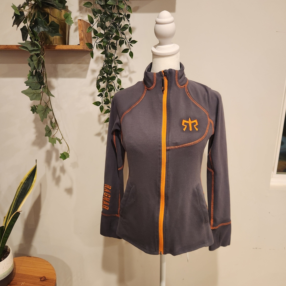 Gray and Orange Women's Jacket